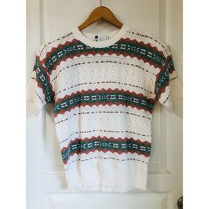 CAPE COD SPORTSWEAR SHORTSLEEVED SWEATER SZ M